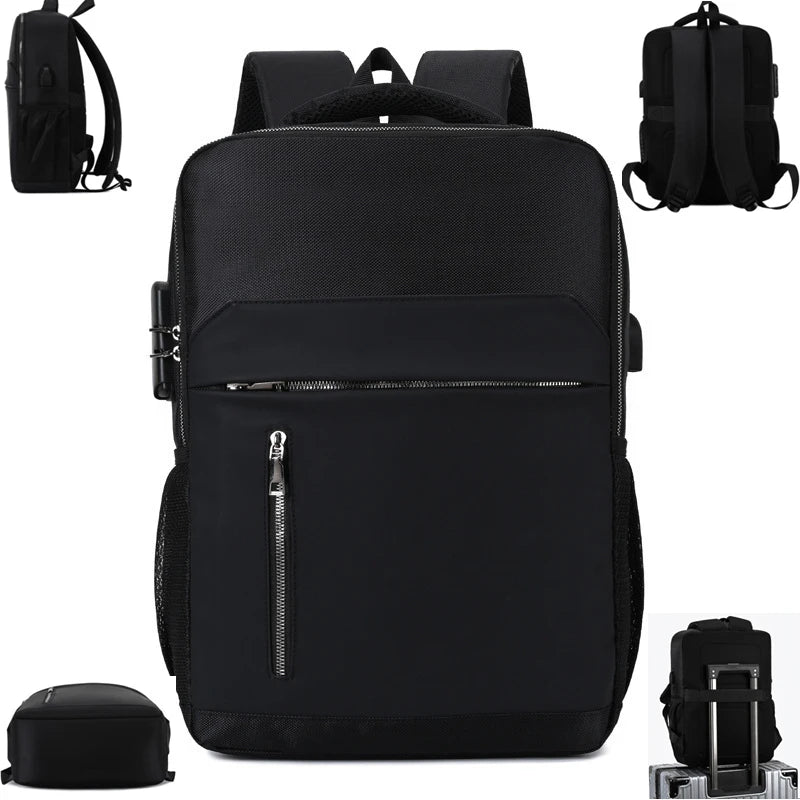Vintage College Student USB Backpack 15.6 Laptop Notebook Backpacks Safety