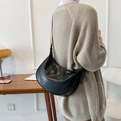 Vintage Leather Crossbody Bag Women Shoulder Handbag