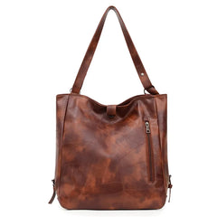 Vintage Women Handle Bag PU Leather Handbags Shoulder Bags