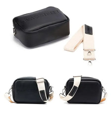 Wide Strap Mini Leather Shoulder Bag Women Messenger Bags Female Small Square Ba