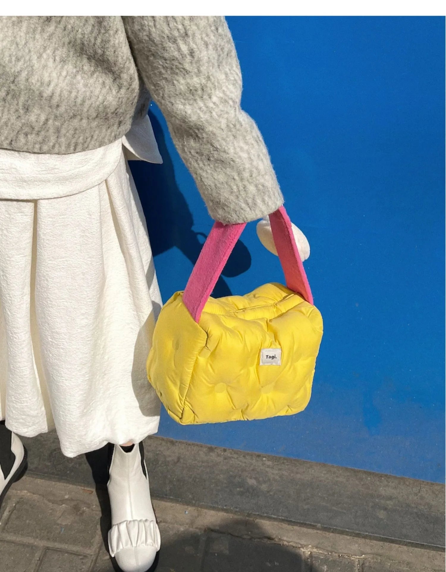 Winter High Faux Fur Women's Handbag Soft Plush Shoulder Bag Female Tote