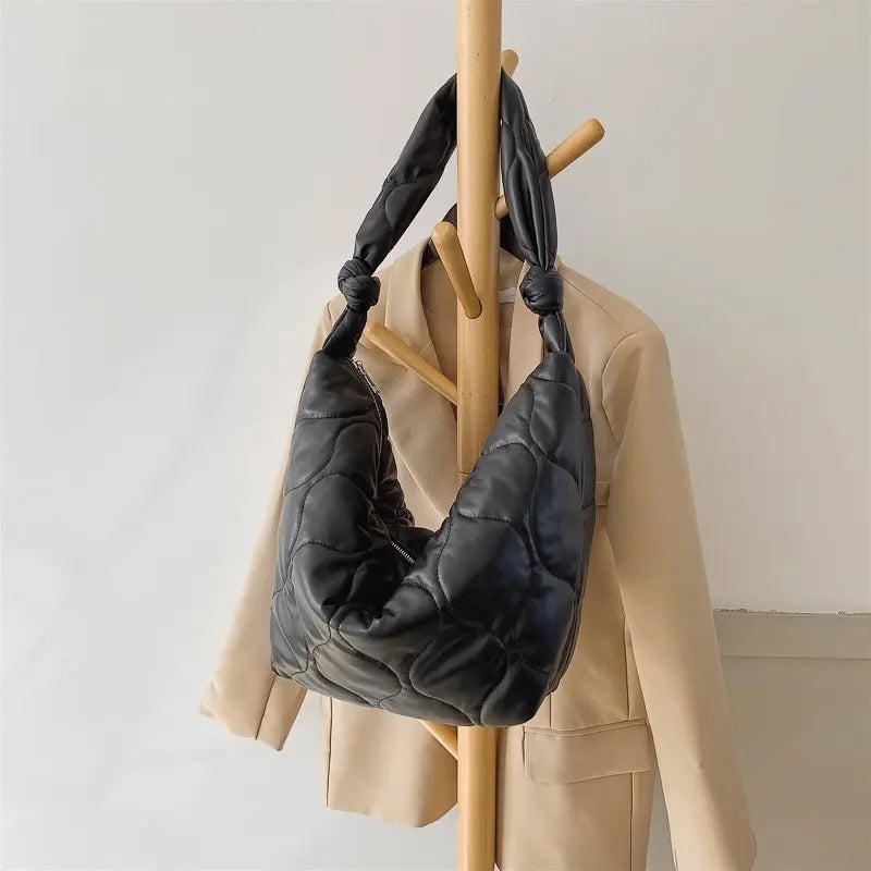 Winter Women Shoulder Bags Down Padded Crossbody Hobo Bag