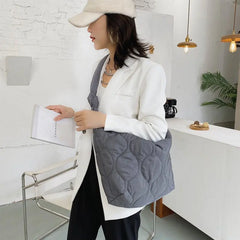 Winter Women Shoulder Bags Down Padded Crossbody Hobo Bag