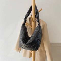 Winter Women Shoulder Bags Down Padded Crossbody Hobo Bag