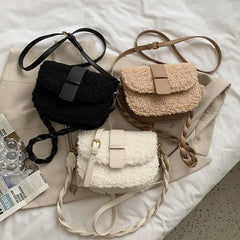 Winter Women's Plush Fur Shoulder Bag