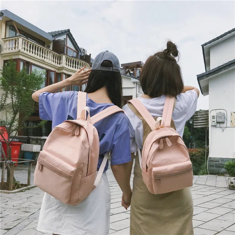 Canvas Backpacks Boys Shoulder School Bag Rucksack for Girls Travel Pack