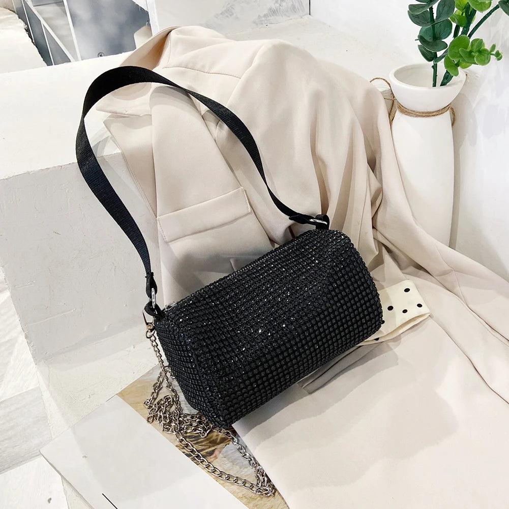 Rhinestone Crossbody Bag Small Totes Shoulder Handbag