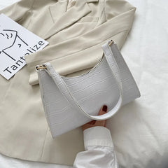 Soft Shoulder Bag for Women, Solid Color Handbag, All-match Underarm Purse