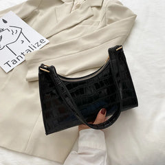 Soft Shoulder Bag for Women, Solid Color Handbag, All-match Underarm Purse