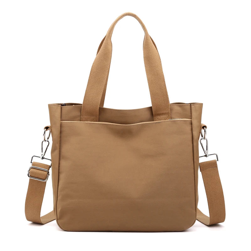 Women Nylon Tote Shoulder Crossbody Bag Retro Solid