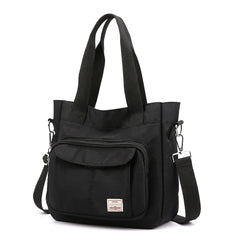 Women Nylon Tote Shoulder Crossbody Bag Retro Solid