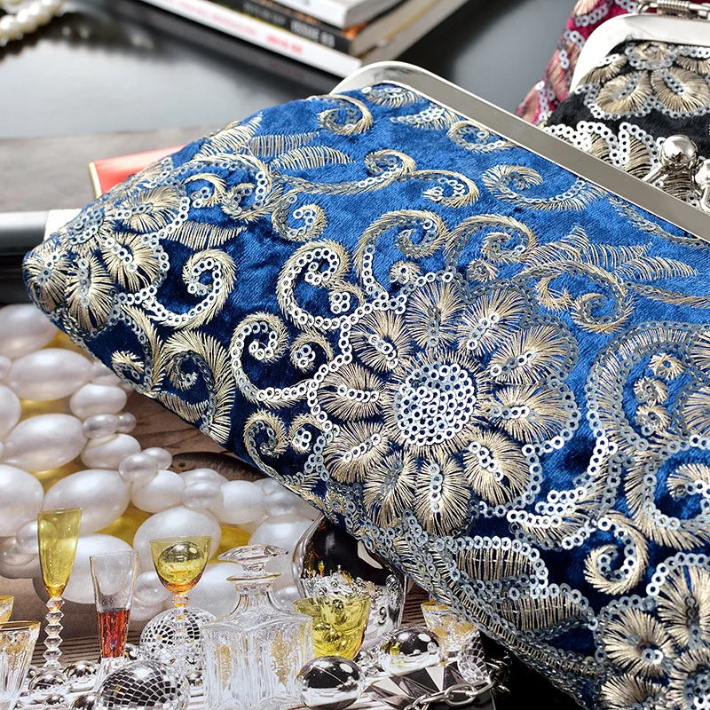 Chinese Vintage Style Party Cross Body Bag Evening Clutch Purse