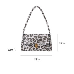 Leopard Animal Pattern Retro Handbag Travel Shoulder Bag