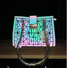 Women's Rhombic Shoulder Bag Dazzling Chain Crossbody