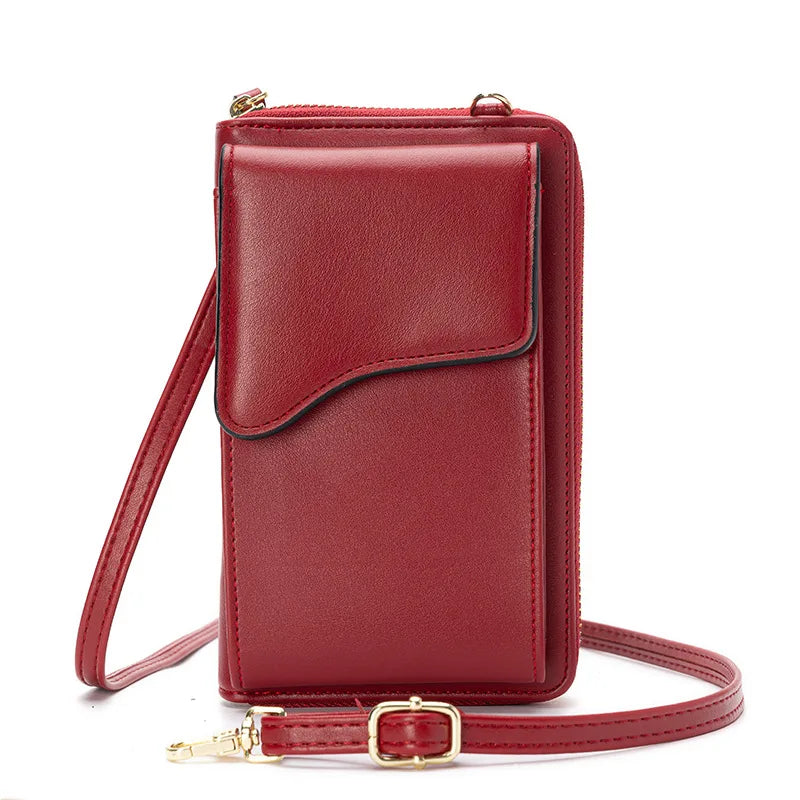 Women's Small Shoulder Bag Handbag Crossbody Phone Pocket PU Leather