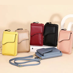 Women's Small Shoulder Bag Handbag Crossbody Phone Pocket PU Leather