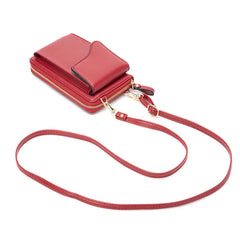 Women's Small Shoulder Bag Handbag Crossbody Phone Pocket PU Leather