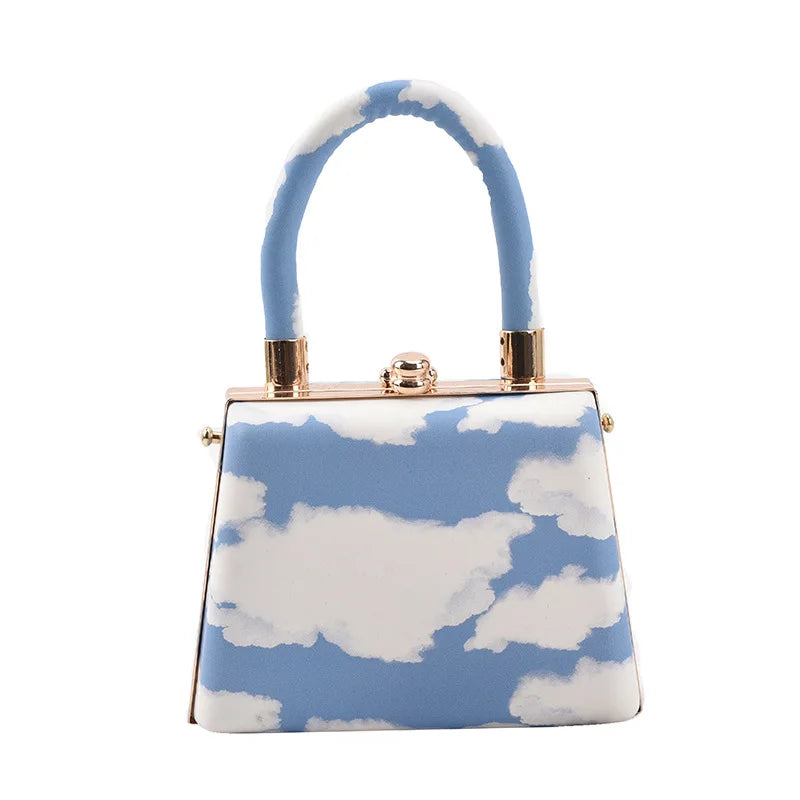 Japanese Summer Print Landscape Mini Handbag