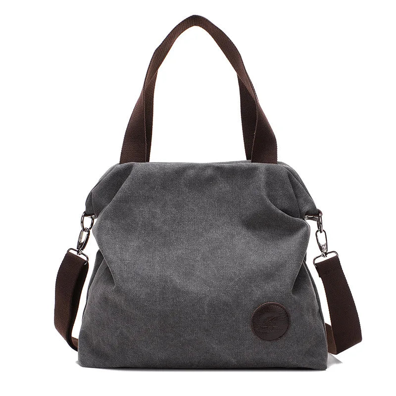 Casual Art Canvas Bag Women Shoulder Messenger Mori Student Big Purse Handbags