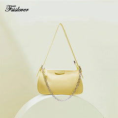 Vintage Retro French Solid Shoulder Bag Small Bolsa Feminina