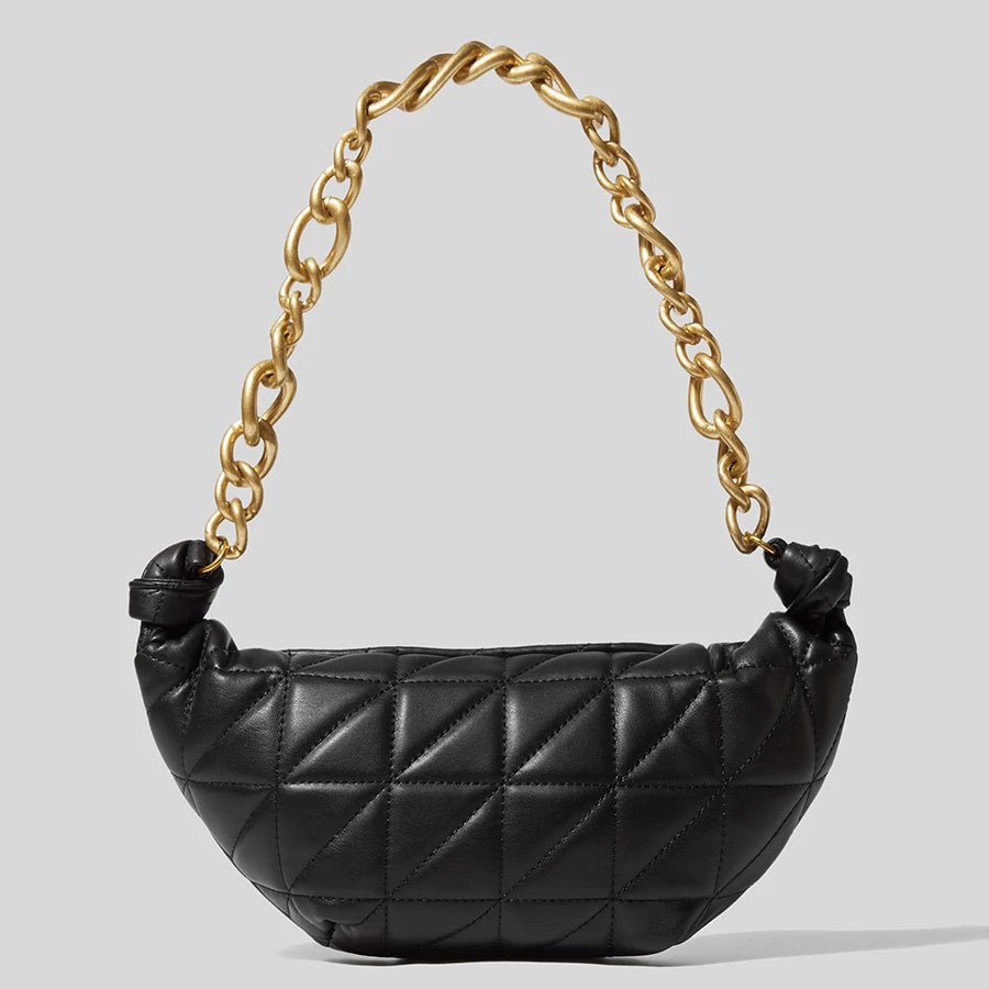Small Handbag with Thick Chain Shoulder Strap