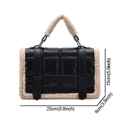 Plush Ladies Handbag Wallet Shoulder Messenger Bag