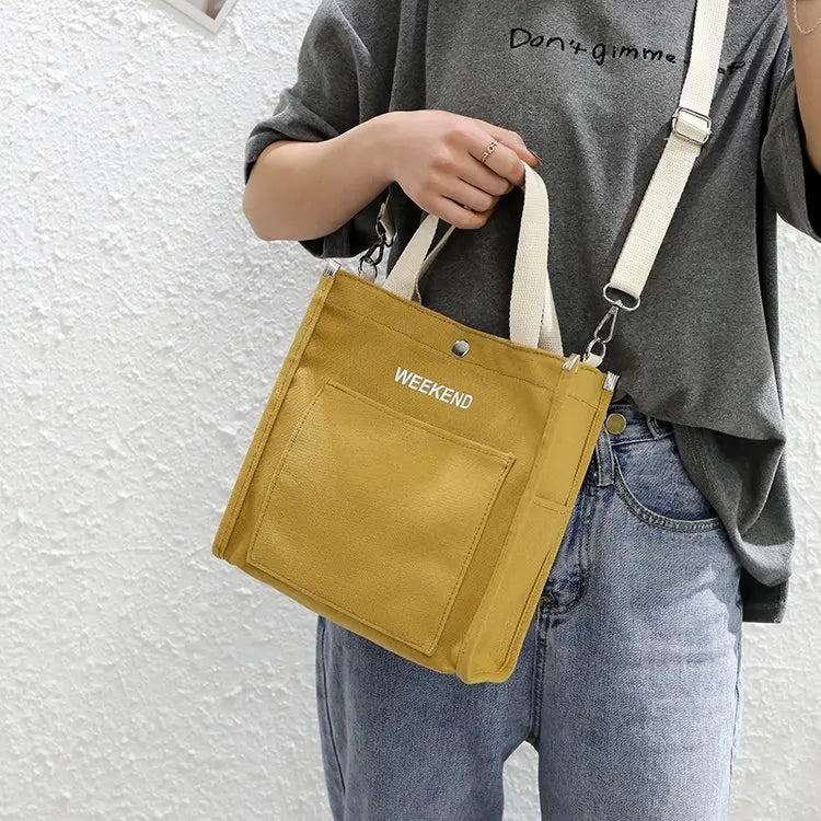 Canvas Shoulder Bag for Women, Large Capacity Messenger Handbag