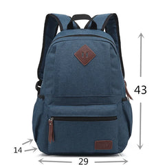 Neutral Solid Oxford Backpack for School