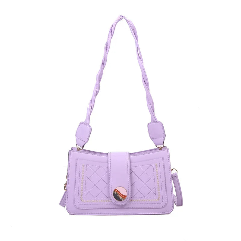 PU Leather Small Square Bag Chain Bag Women's Shoulder Messenger Bag
