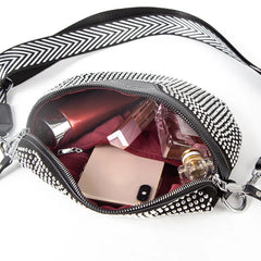 Rhinestone Inlaid Diamond Messenger Bag Waist Chest Bag