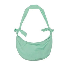 Canvas Shoulder Bag Crossbody Student Girl Small Crescent Shape Dumpling Bag