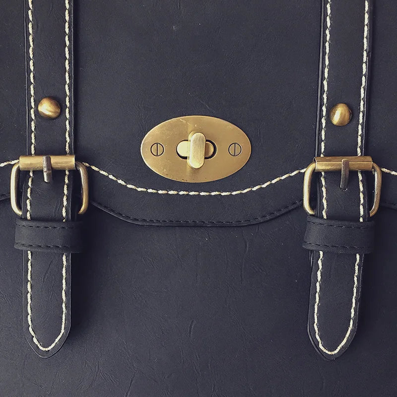 PU Casual Double Backpack for Women