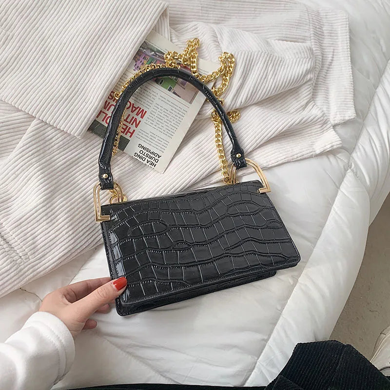 Western Shoulder Bag Crocodile Pattern Handbag