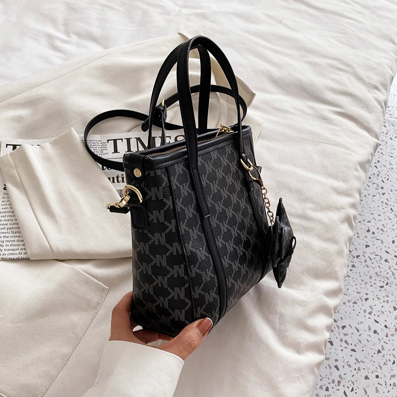 Plaid Ladies Shoulder Bag Soft PU Long Shoulder Strap Shopping Messenger Bag