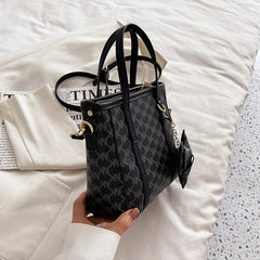 Plaid Ladies Shoulder Bag Soft PU Long Shoulder Strap Shopping Messenger Bag
