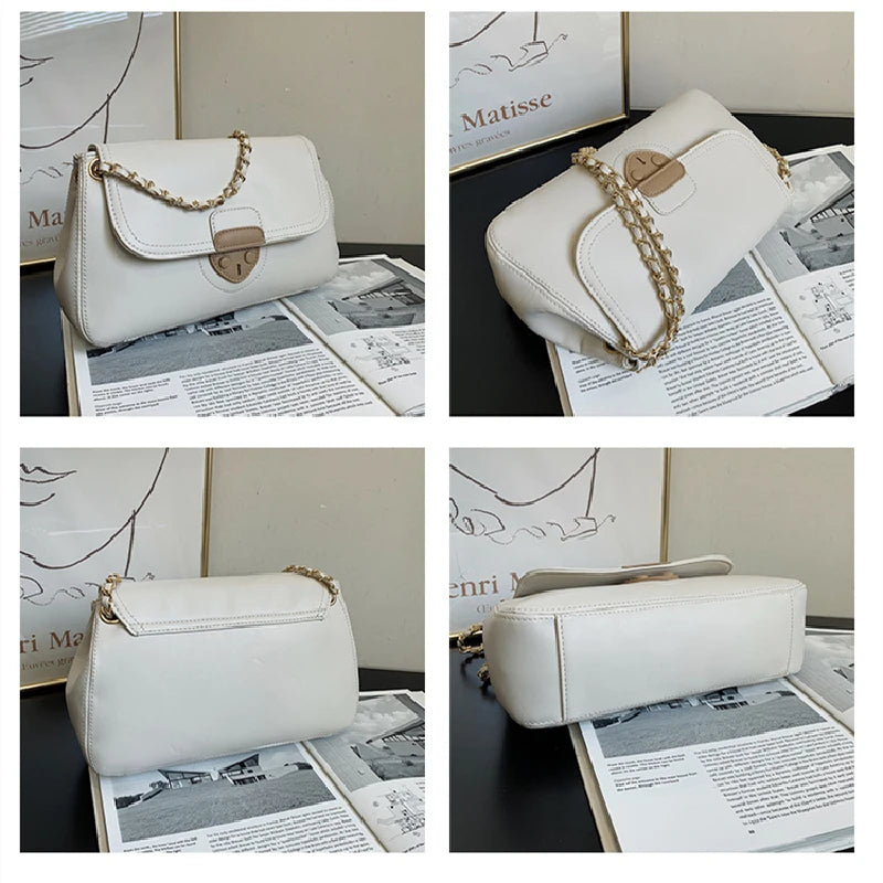 Pure Chain Shoulder Handbag Messenger Large Capacity Tote Bag