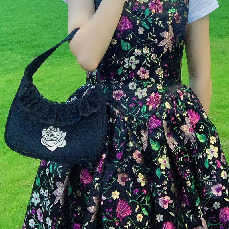 Wild One-Shoulder Middle-Aged Bag, Retro Underarm Bag