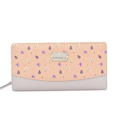 Women's Long Wallet with Contrast Splicing