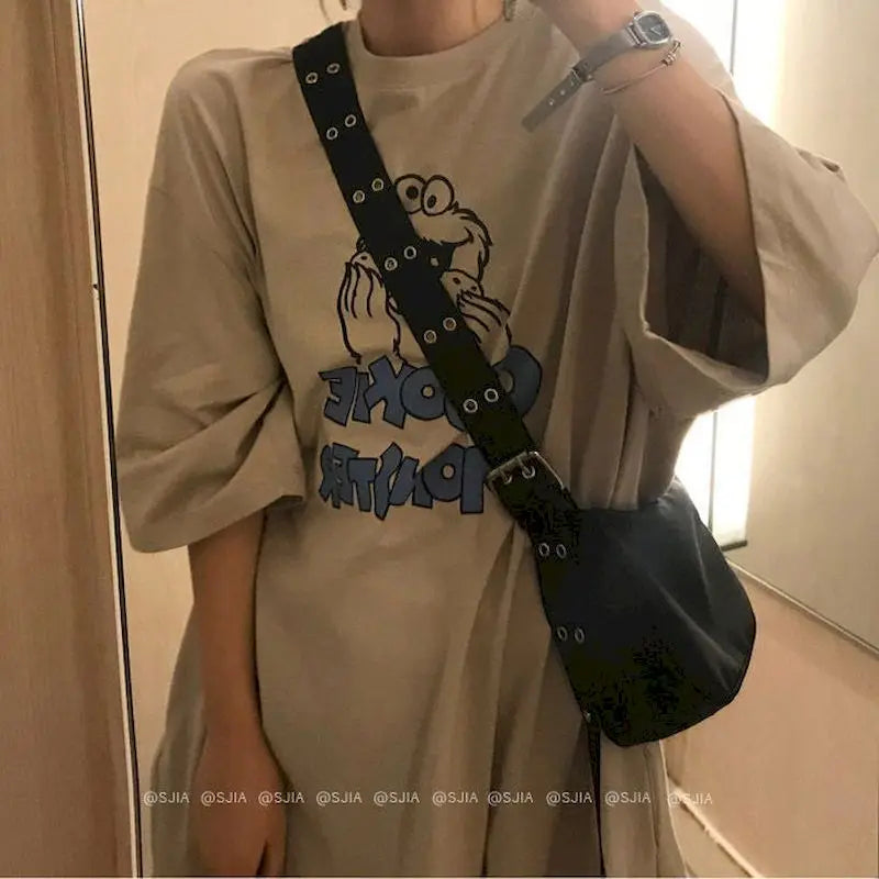 Retro Messenger Bag Pin Buckle Nylon Shoulder Bag