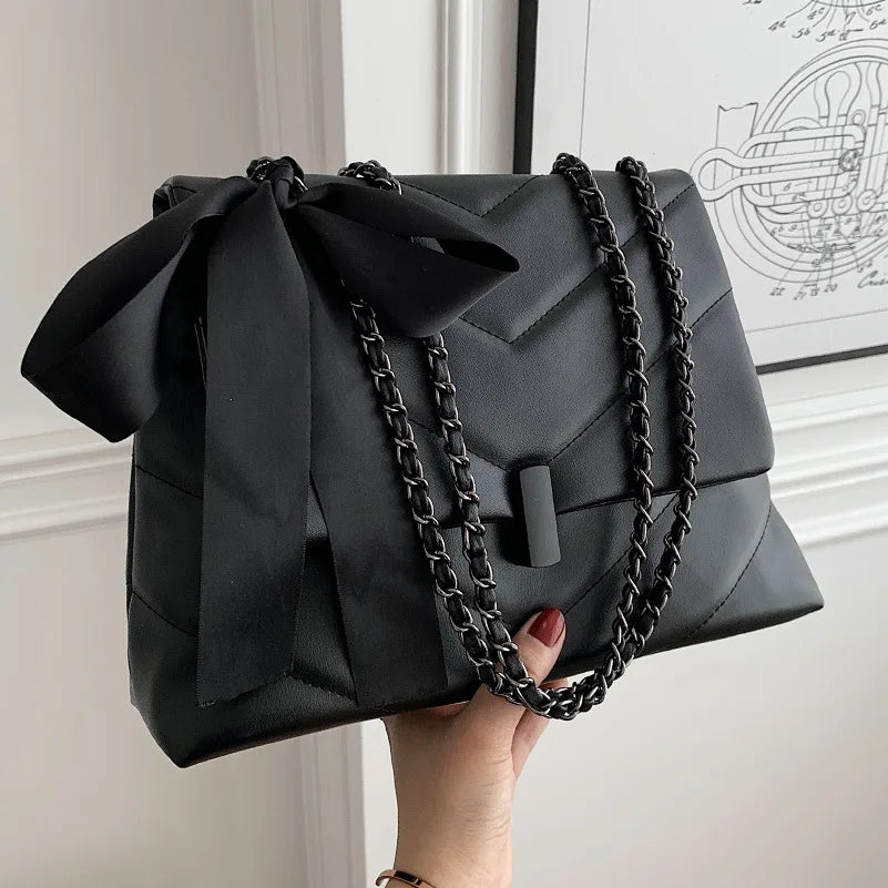 Spring V-Shape Embroidered Handbag