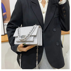 Shoulder Bag Texture PU Messenger Bag Chain Mobile Phone Bag