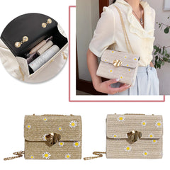 Daisy Flower Pattern Beach Messenger Bag