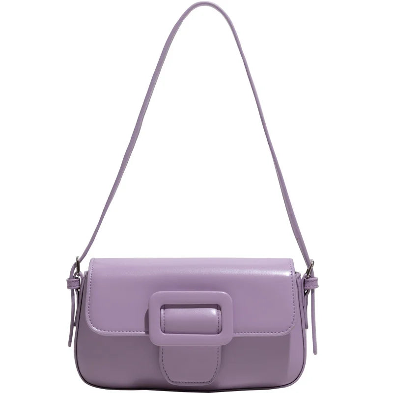 2021 Retro PU Leather Shoulder Bag Women Messenger Handbag
