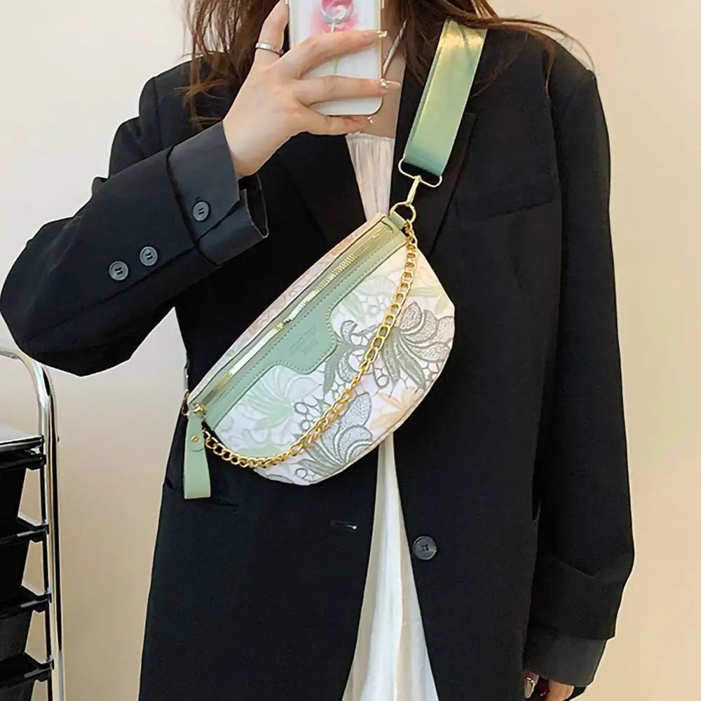 11 Inch Chest Bag, Pu Breast Bag, Chest Pack for Short Trip