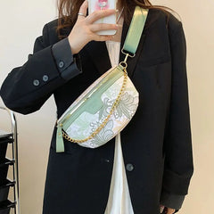11 Inch Chest Bag, Pu Breast Bag, Chest Pack for Short Trip