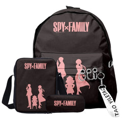 Anime Spy X Family Backpack Set for Students Boys Girls Schoolbag