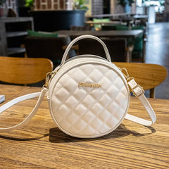 Leopard Print Messenger Round Bag for Women