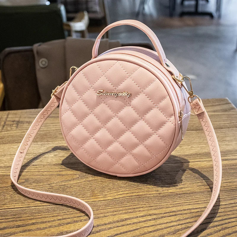 Leopard Print Messenger Round Bag for Women