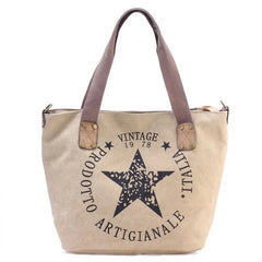 Vintage Canvas Shoulder Bag Women Travel Tote Multifunctional Bolsos