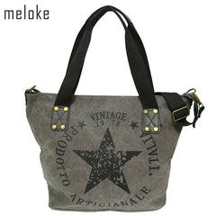 Vintage Canvas Shoulder Bag Women Travel Tote Multifunctional Bolsos